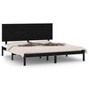 vidaXL Bed Frame without Mattress Black 200x200 cm Solid Wood Pine
