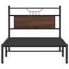 vidaXL Bed Frame without Mattress Brown Oak 100x200 cm Engineered Wood