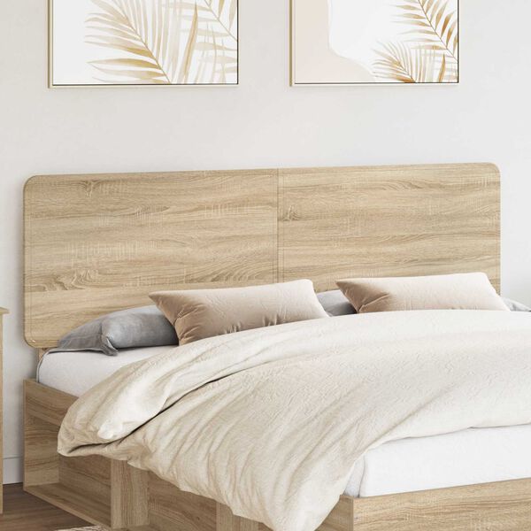 vidaXL Headboard with Headboard Sonoma Oak 200 cm Engineered wood