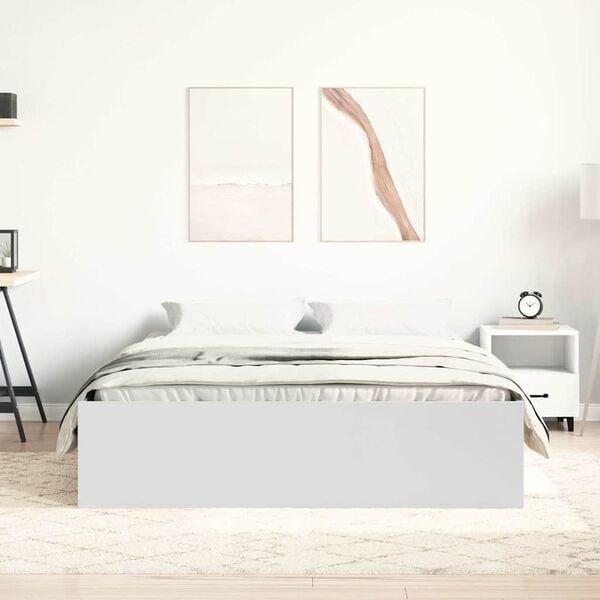 vidaXL Bed Frame without Mattress White 140x200 cm