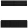 vidaXL TV Units Wall-mounted 6 pcs Black oak Engineered wood