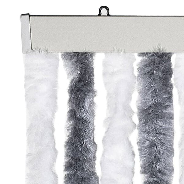 vidaXL Insect Curtain Grey and White 118x220 cm Chenille