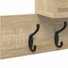 vidaXL Wall-Mounted Coat Rack with Shelf Sonoma Oak 100 x 12 x 43.5 cm