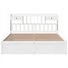 vidaXL Bed Frame without Mattress White 180x200 cm Super King Solid Wood Pine