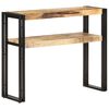 vidaXL Console Table | Natural wood with black iron
