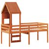 vidaXL High Sleeper Bed without Mattress Wax Brown 75x190 cm Small Single Solid Wood Pine