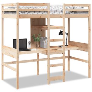 vidaXL Loft Bed Frame without Mattress 80x200cm Solid Wood Pine