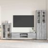 vidaXL TV Cabinet Set with Drawer Grey Sonoma Engineered Wood