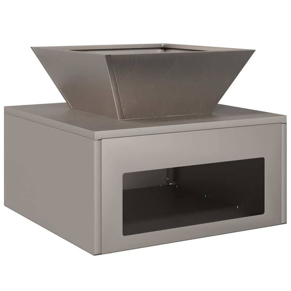 vidaXL Fire Pit Rusty 50 x 50 x 40 cm Weathering Steel