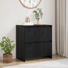 vidaXL Sideboard Black Oak 70 x 41 x 75 cm Engineered Wood