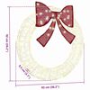 vidaXL Wreath with 80 LEDs Warm white 92 x 92 x 9.5 cm Acrylic