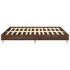 vidaXL Bed Frame No Mattress Brown Oak 200x200 cm Engineered Wood