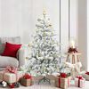 vidaXL Artificial Hinged Christmas Tree White 150 cm PVC and Steel