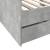 vidaXL Daybed with Drawers without Mattress Concrete Grey 75x190 cm Small Single