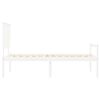 vidaXL Senior Bed without Mattress White Single Solid Wood