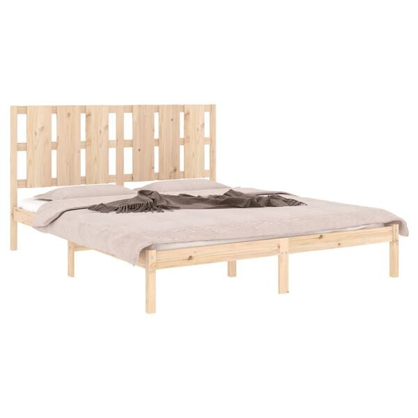 vidaXL Bed Frame without Mattress Pine 160x200 cm Solid Wood