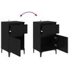 vidaXL Bedside Cabinet 2 pcs Black Oak 40 x 35 x 70 cm Engineered Wood