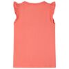 Kids' T-shirt with Ruffle Sleeves Coral 104