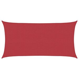 vidaXL Sunshade Sail 160 g/m&sup2; Red 2x3.5 m HDPE