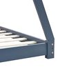 vidaXL Kids Bed Frame Grey Solid Pine Wood 90x200 cm