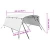 vidaXL 4-bow Bimini Top with Sidewalls 243x(230-244)x137 cm