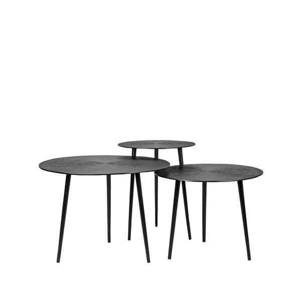 LABEL51 3 Piece Coffee Table Set Nobby Black