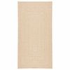 vidaXL Rug ZIZUR Beige 60x110 cm Jute Look Indoor and Outdoor