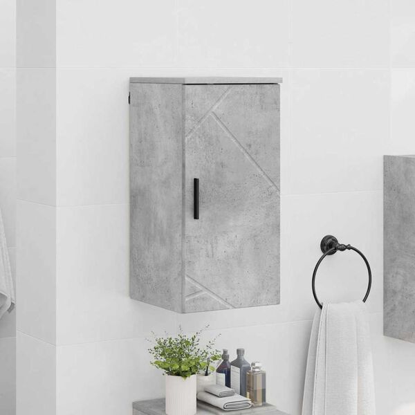 vidaXL Bathroom Cabinet Wall-mounted Concrete Grey 30 x 31.5 x 61 cm