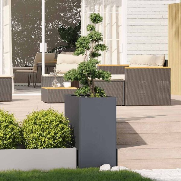 vidaXL Planter Anthracite 40x80x80 cm Steel