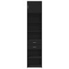 vidaXL Slim Storage Cabinet Black 50x42.5x225 cm Engineered Wood