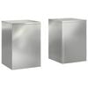 vidaXL Plant Stand 2 pcs Silver 24 x 24 x 35 cm Galvanised steel