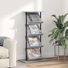 vidaXL Magazine Rack Grey Sonoma 68 x 40 x 123.5 cm Engineered Wood