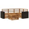 vidaXL Outdoor Sofa Set 5 pcs Natural Polyester