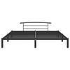 vidaXL Bed Frame without Mattress Black Metal 180x200 cm Super King