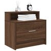 vidaXL Bedside Cabinet with Drawer Brown Oak 51x31x47 cm
