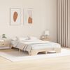 vidaXL Bed Frame Natural 135 x 190 cm Solid Pine Wood