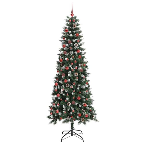 vidaXL Artificial Christmas Tree with 300 LEDs with Stand Green 210 cm