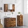 vidaXL Bathroom Furniture Set with Drawer with Shelf 3 pcs Smoked Oak