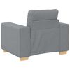 vidaXL Sofa 3 pcs Light Grey Fabric