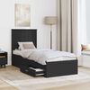 vidaXL Bed Frame Black and Silver 70 x 190 cm Engineered Wood