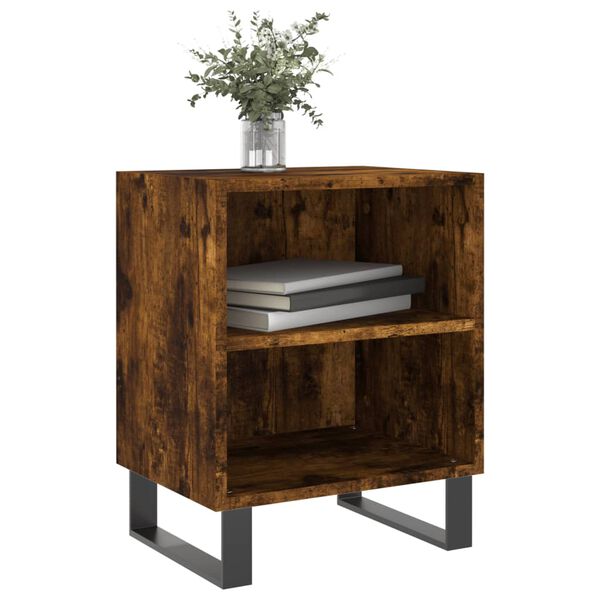 vidaXL Bedside Cabinets 2 pcs Smoked Oak 40x30x50 cm Engineered Wood