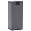 vidaXL Dustbin with Pedal Anti-fingerprint 30L Grey Stainless Steel