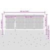 vidaXL Mesh Garden Gate Silver 350x125 cm Galvanised Steel
