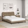 vidaXL Bed Frame with LED without Mattress "Hvar" Cappuccino 120x200 cm