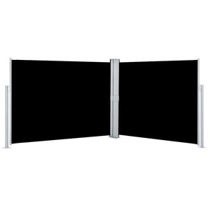 vidaXL Side Awning | Black | Polyester with PU coating | 140x1000 cm