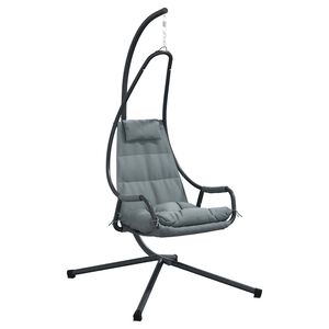 vidaXL Hanging Egg Chair Steel 94 x 107 x 196.5 cm Anthracite
