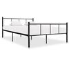 vidaXL Bed Frame without Mattress Black Metal 140x200 cm