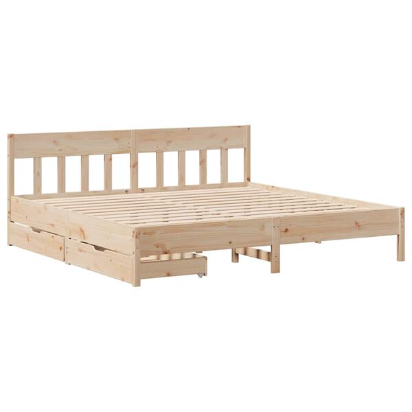 vidaXL Bed Frame without Mattress 200x200 cm Solid Wood Pine