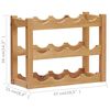 vidaXL Wine Rack for 12 Bottles 47x21x36 cm Solid Oak Wood