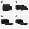 vidaXL Folding Sofa Bed Black 112 x 60 x 55 cm PVC